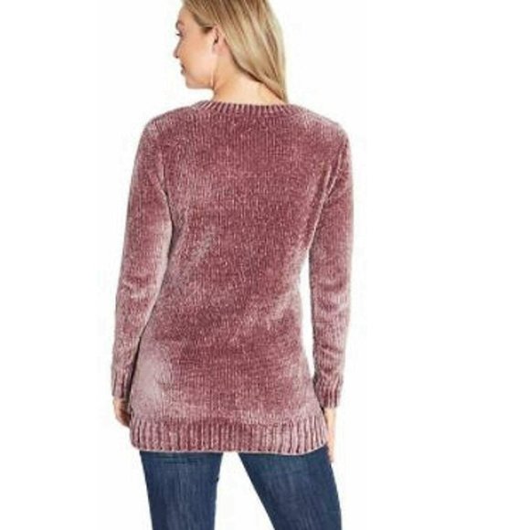 ORVIS Women Chenille Tunic Sweater--Mauve - Picture 2 of 4